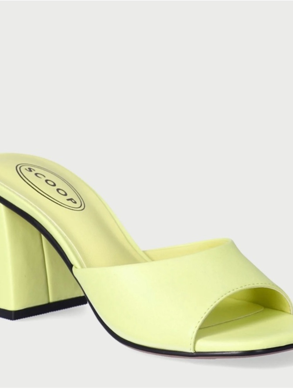 Scoop Yellow Block Heel Mule Sandal